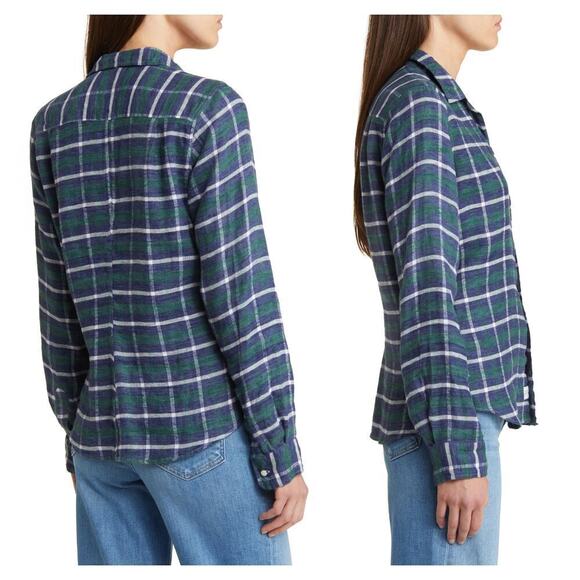 Frank & Eileen Barry Check Tailored Fit Cotton Button-Up Shirt Size Large - Picture 2 of 9